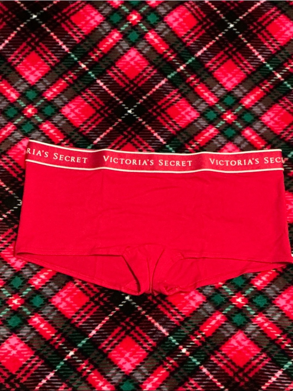 Victoria's Secret Red Logo Hipster Boyshorts